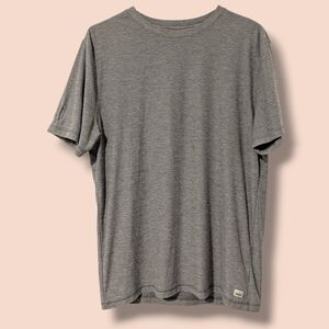 Vuori Men's Heather Grey Soft Knit Short Sleeve Strato Tech Tee M